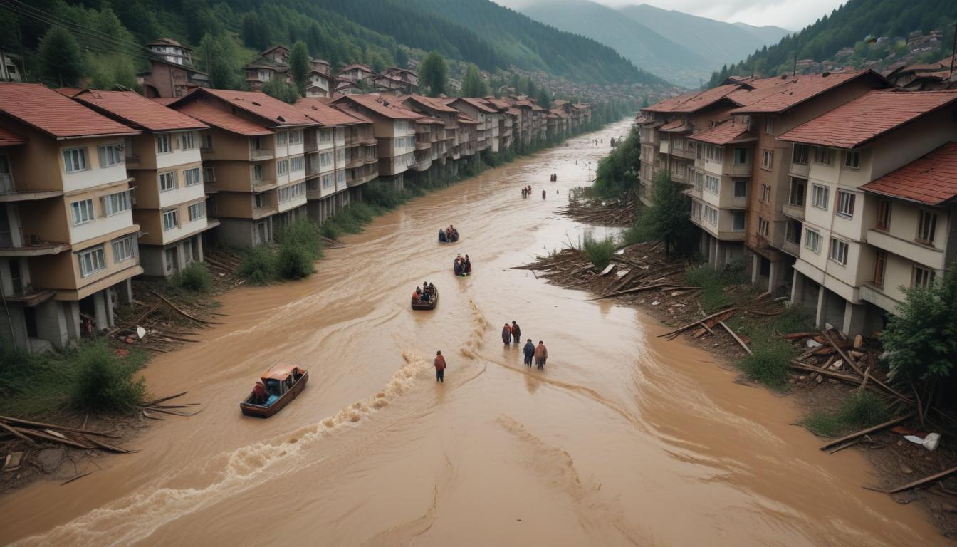 Rize'de Tarihi Sel Olayı: Evlerini Terk Edenler