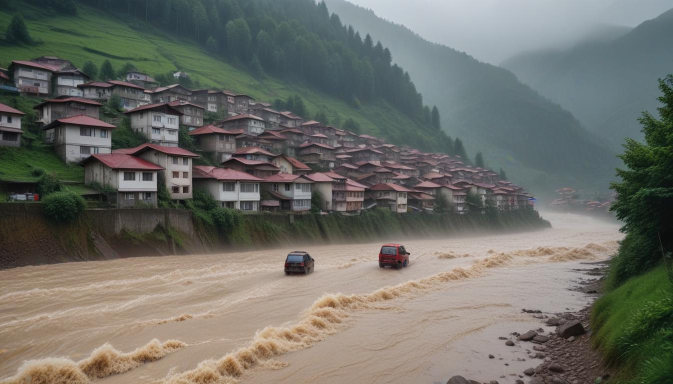 Rize'de Aşırı Yağışların Yol Açtığı Sel Tehlikesi